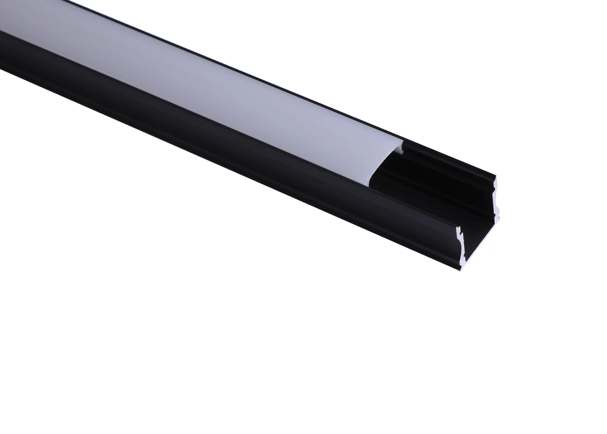 Tiras 2m, 17 x 15.3mm Black Aluminium Profile With Diffuser And Accessories M7393  Mantra Fusion Tiras LED Profile